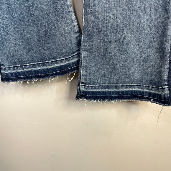 NYDJ Fiona Slim Ankle Crop Flare Tummy Tuck Shadow Stripe Jeans Womens 20W 20 W - Picture 11 of 16